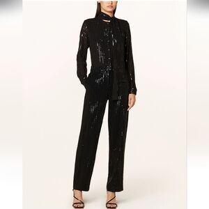 Michael Kors Black Sequin Jumpsuit